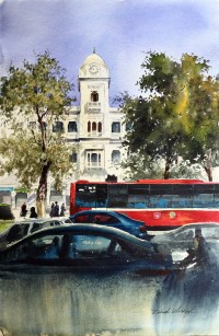 Zahid Ashraf, 20 x 30 Inch, Water Color on Paper, Cityscape Painting, AC-ZHA-005